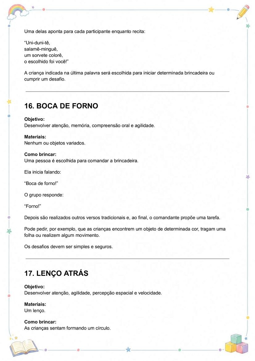 Brincadeiras folclórias para imprimir para crianças exercício educativo página 9
